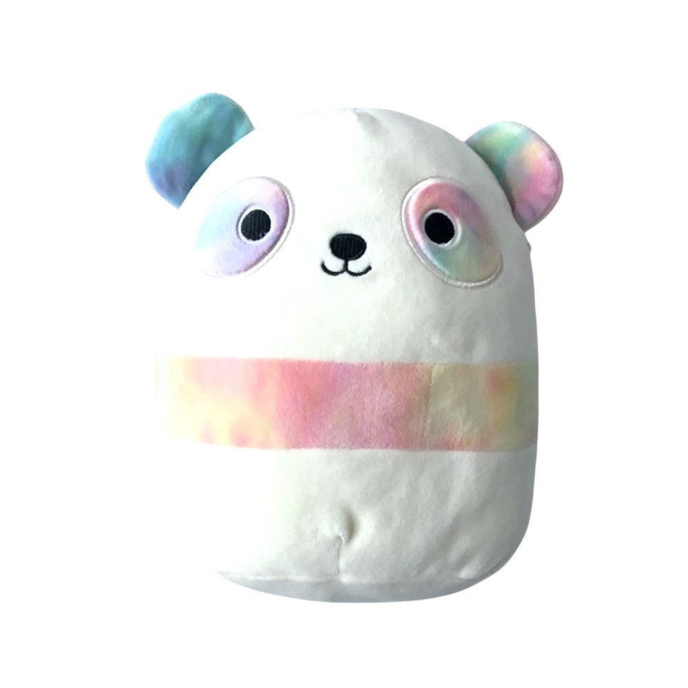 SQUISHMALLOWS Panda Pearson Plush Rainbow Tie Dye 8" Pillow Stuffed Animal